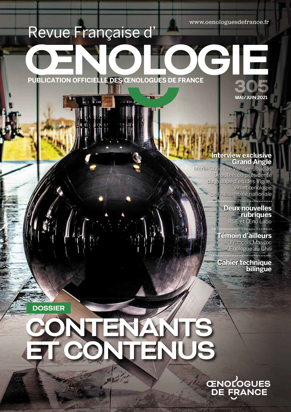 Couverture Revue Française d'Œnologie