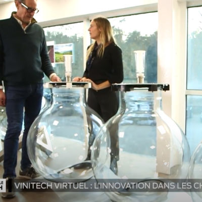 TV7 Bordeaux à la découverte de notre cuve en verre Wineglobe